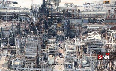 تصاویری از پالایشگاه پورت آرتور آمریکا پس از آتش‌سوزی؛ ضربه ۴۱۵ هزار بشکه‌ای به عرضه جهانی