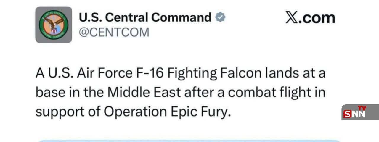 هدف قرار گرفتن F16  آمریکایی و فرود اضطراری آن + عکس