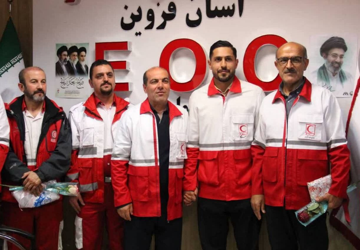 مدافع شمس آذر قزوین در جمع نیرو&zwnj;های هلال احمر