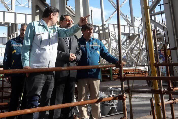 بازدید وزیر صمت از فولاد مبارکه پس از حمله دشمن آمریکایی ـ صهیونی