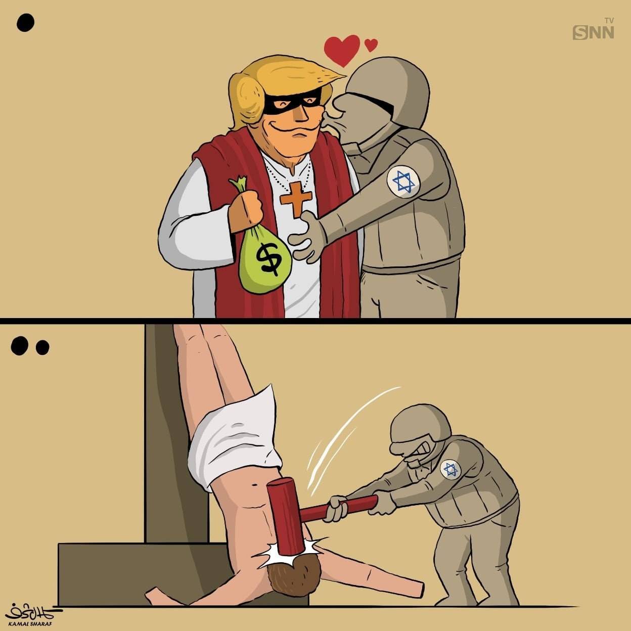 کنایه کمال شرف به رفتار سرباز اسرائیلی با مجسمه مسیح (ع) و عکس جنجالی ترامپ + عکس