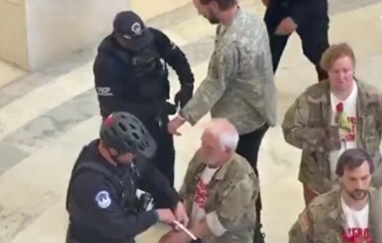 بازداشت کهنه‌سربازان آمریکایی معترض به جنگ ایران