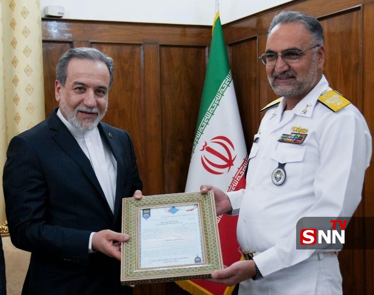 دیدار جانشین فرمانده نیروی دریایی ارتش با وزیر امور خارجه + فیلم و عکس