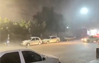 بارش شدید باران در هفتکل خوزستان