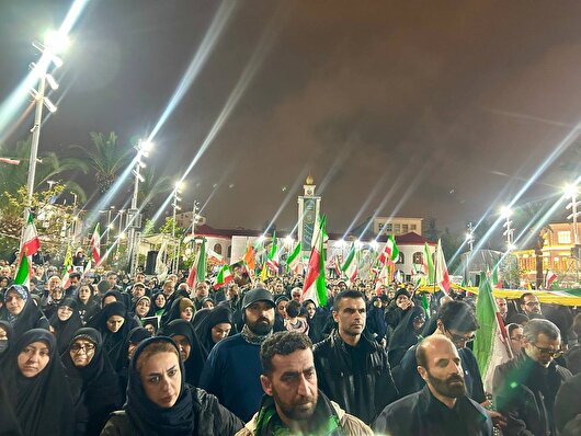 طنین «لبیک یا سید مجتبی» در زیر باران گیلان/تجدید بیعت با رهبر انقلاب در پنجاه‌ودومین قرار عاشقی+فیلم