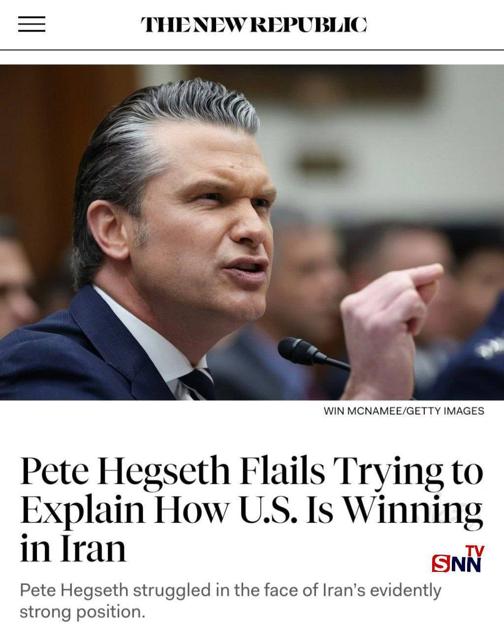 اعتراف تلویحی شکست/ هگست در برابر سوال نمایندگان قفل کرد + عکس