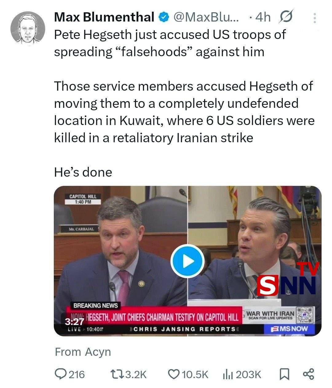 وزیرِ جنگِ آمریکا خظاب به نیروهای ارتش آمریکا: آن&zwnj;ها علیه من دروغ&zwnj;پراکنی می&zwnj;کنند! + عکس