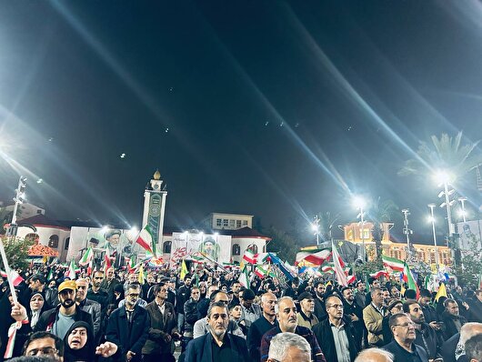 تی کار نیه تی پِر‌ِِ کارم نیه/خط و نشان گیل مردان و زنان رشت برای دشمن در شب شصت و پنجم نبرد+فیلم