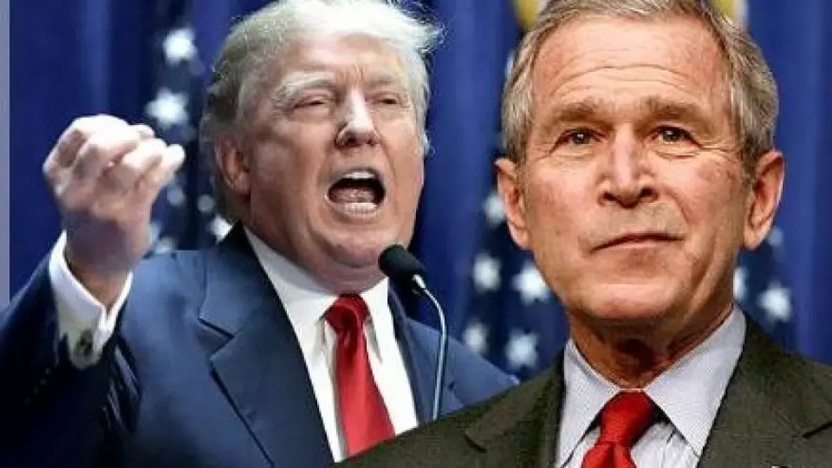 مقایسه نتیجه سیاست‌های ترامپ و بوش در نظرسنجی آمریکایی‌ها + عکس