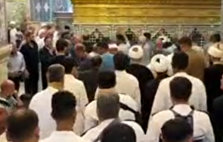 تشرف بازماندگان ناو دنا به حرم مطهر حضرت فاطمه معصومه سلام الله علیها