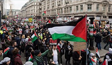 فریاد اعتراض به ۷۸ سال اشغال فلسطین در لندن طنین‌انداز شد