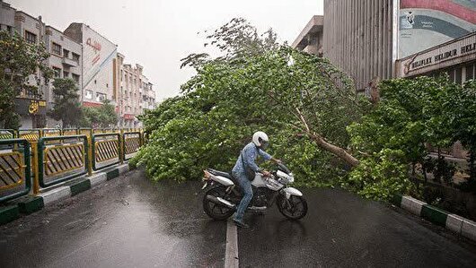 تندباد ۹۰ کیلومتری در اصفهان خسارت به بار آورد