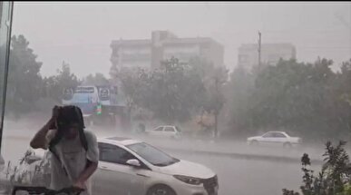 بارش شدید تگرگ در بجنورد + فیلم