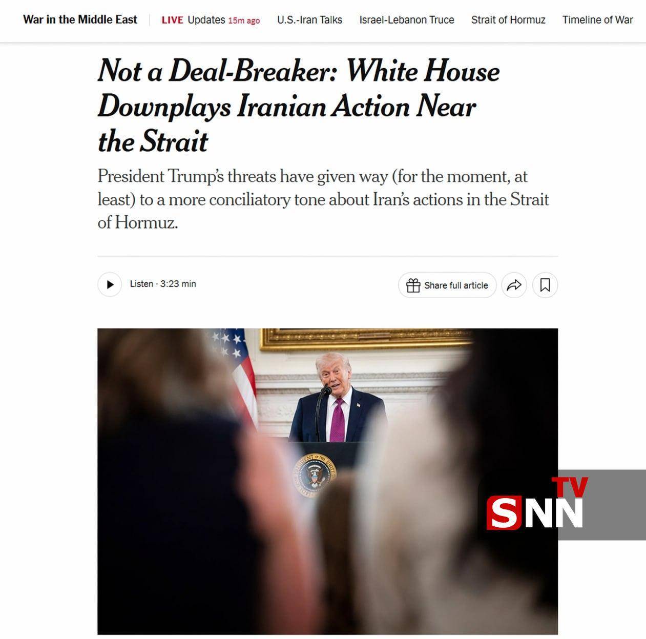 نیویورک تایمز: تهدیدهای ترامپ پس از اقدامات ایران در تنگه هرمز جای خود را به لحن ملایم داده است + عکس