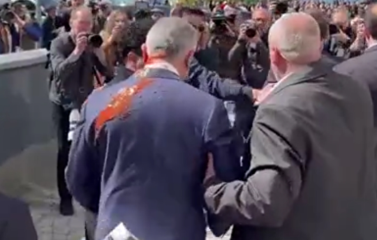 استقبال از سس خرسی با سس در برلین/ رضا پهلوی رنگی شد