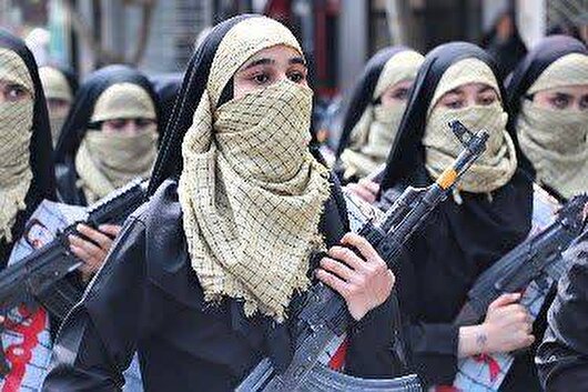 رژه اقتدار بانوان نقش‌آفرین اقشار بسیج در مشهد