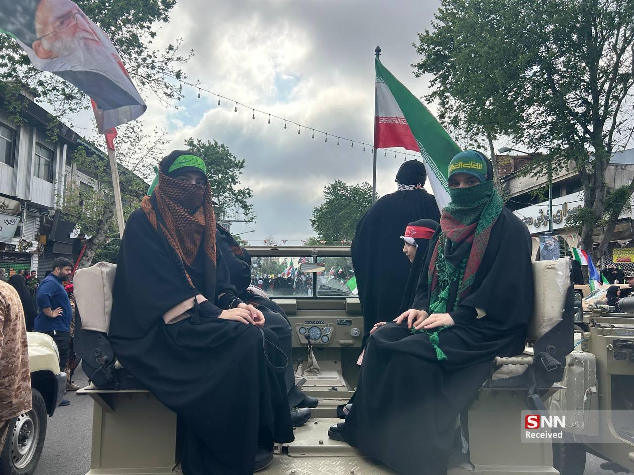 امروز زنان و دختران گیلانی با حضور خود در پویش بانوان جانفدا سنگ تمام گذاشتند+تصاویر/ منتشر نشود