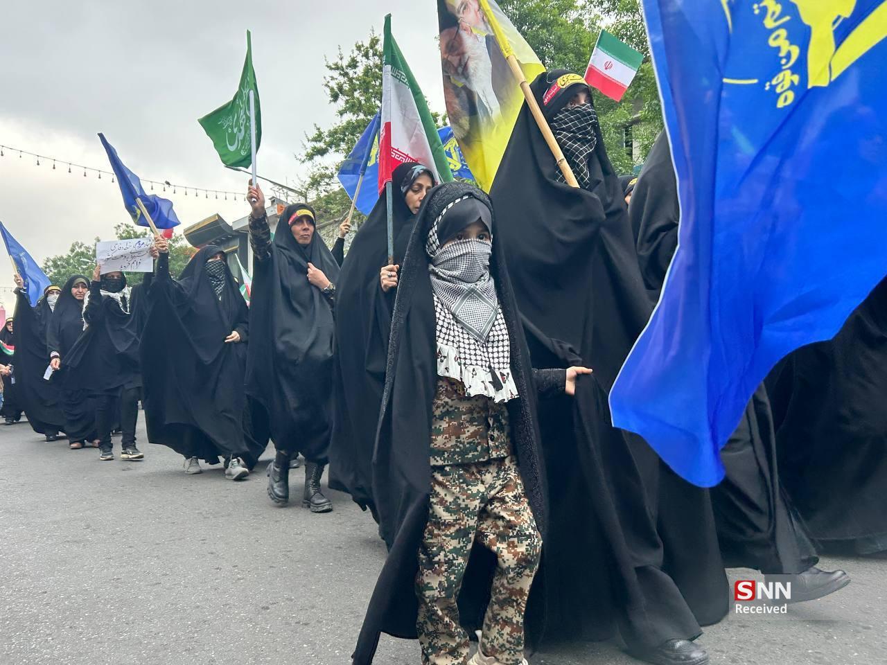 امروز زنان و دختران گیلانی با حضور خود در پویش بانوان جانفدا سنگ تمام گذاشتند+تصاویر/ منتشر نشود