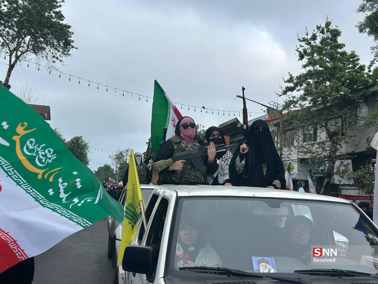 امروز زنان و دختران گیلانی با حضور خود در پویش بانوان جانفدا سنگ تمام گذاشتند+تصاویر/ منتشر نشود