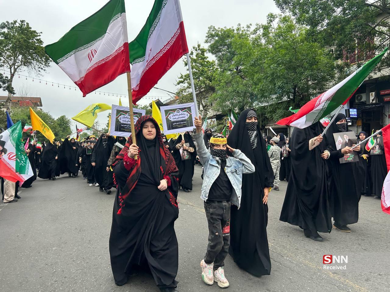 امروز زنان و دختران گیلانی با حضور خود در پویش بانوان جانفدا سنگ تمام گذاشتند+تصاویر/ منتشر نشود