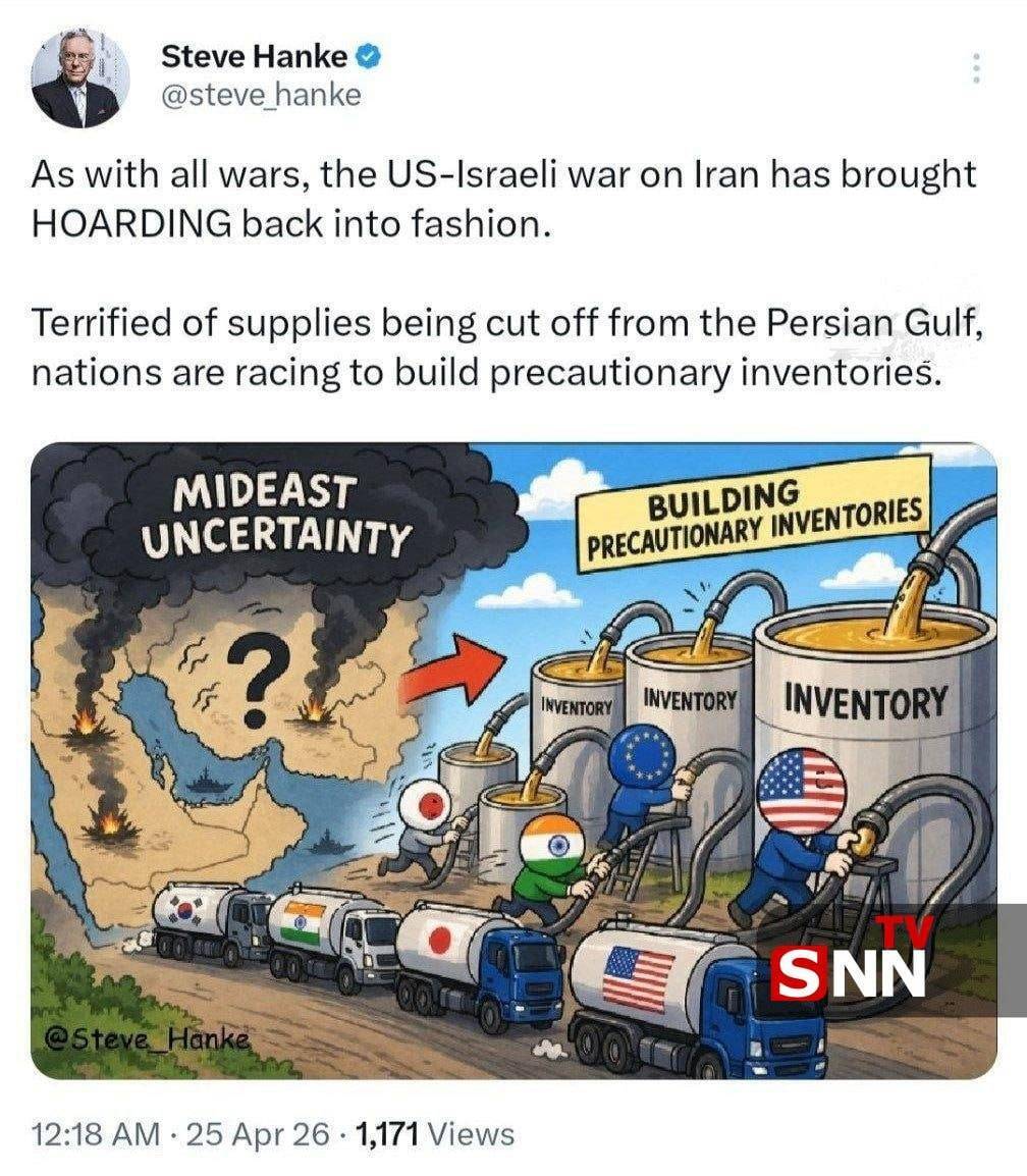 استیو هانکه: همانند همه جنگ&zwnj;ها، جنگ آمریکا و اسرائیل علیه ایران، احتکار را دوباره مد کرده است + عکس