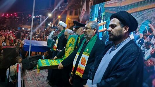 خادمان حرم مطهر رضوی در تجمع اقتدار گرمساری‌ها+ عکس