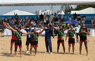 پیروزی تیم ملی کبدی ساحلی ایران مقابل سوریه در دیدار معوقه