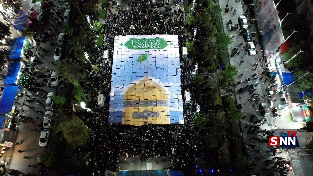 قاب دیدنی از آسمان گیلان/چینش باشکوه پازل مردم در پنجاه&zwnj;ونهمین شب بیداری+فیلم و تصاویر/ منتشر نشود