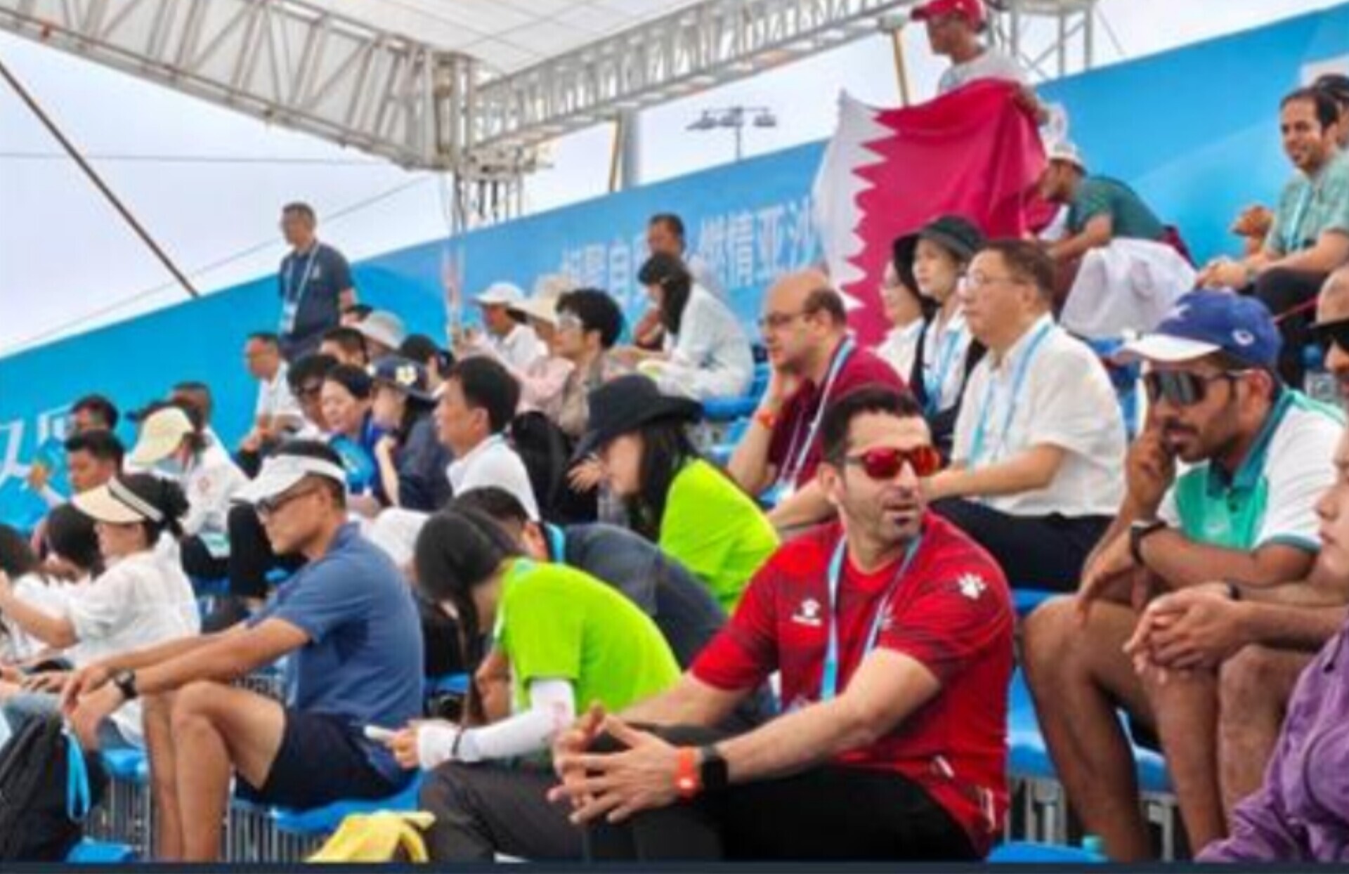 رییس شورای المپیک آسیا و دبیر کل کمیته ملی المپیک، ناظر فینال والیبال ساحلی ایران و قطر