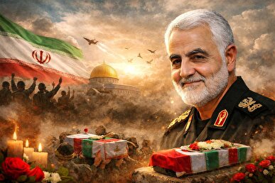 وصیتِ حاج قاسم کامل شد؛ بیعتِ تمام‌قدِ کرمان با علمدارانِ انقلاب + فیلم