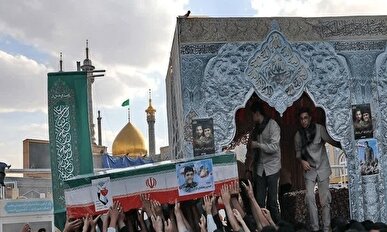 تشییع و وداع با شهیدان محمد اویسی فردوئی و حسین رمضانیان فردوئی در قم