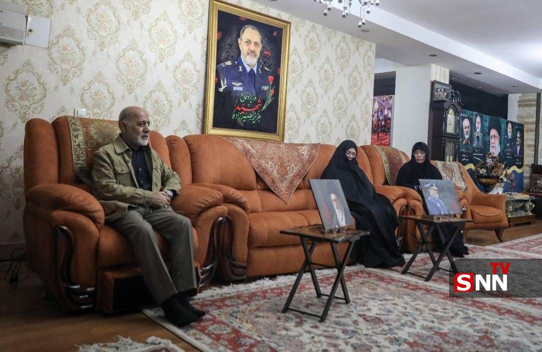 دیدار فرمانده قرارگاه مرکزی خاتم&zwnj;الانبیا با خانواده شهیدان نصیرزاده و دره باغی