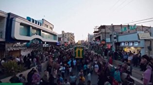مراسم باشکوه منبر گردانی غدیر در میناب برگزار شد + فیلم
