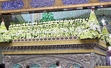 ببینید| گل آرایی حرم رضوی در عید غدیر