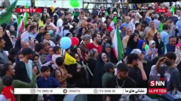 خیابان‌ها و میادین تهران مملو از عاشقان حضرت علی (ع) شد