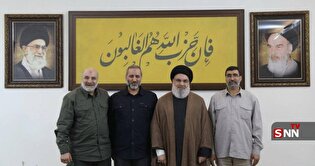 تصویر منتشرنشده از سردار سیدمجید موسوی در کنار شهید سیدحسن نصرالله
