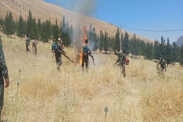 مهار بهموقع آتشسوزی در حاشیه منطقه حفاظتشده باشگل قزوین