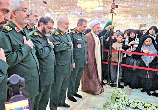 تجدید میثاق فرماندهان سپاه با آرمان‌های شهید سلامی در نخستین سالگرد شهادت