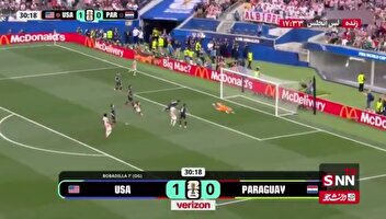 جبران گل آفساید تنها در دو دقیقه / گل دوم آمریکا توسط بالوگان در دقیقه ۳۱/ آمریکا ۲ - ۰ پاراگوئه