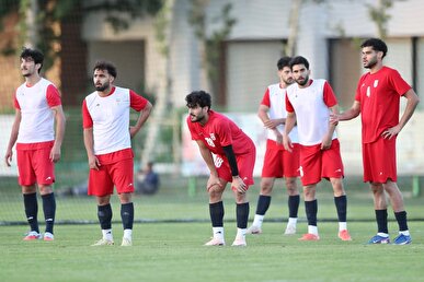 تمرین فشرده تیم ملی فوتبال امید با حضور بازیکنان جدید