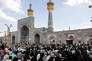 زمزمه‌ی دعای عرفه در حرم رضوی؛ پناهگاه زائران از سراسر جهان + فیلم