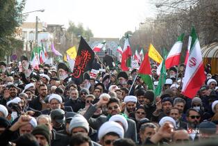  تشییع پیکر دو شهید مدافع امنیت در حمله اغتشاشگران 