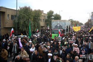  تشییع پیکر دو شهید مدافع امنیت در حمله اغتشاشگران 