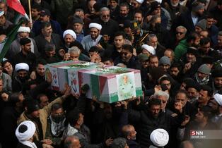  تشییع پیکر دو شهید مدافع امنیت در حمله اغتشاشگران 