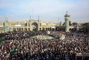  تشییع پیکر دو شهید مدافع امنیت در حمله اغتشاشگران 