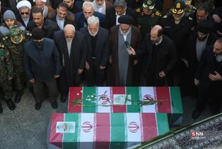  تشییع پیکر دو شهید مدافع امنیت در حمله اغتشاشگران 