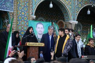  تشییع پیکر دو شهید مدافع امنیت در حمله اغتشاشگران 