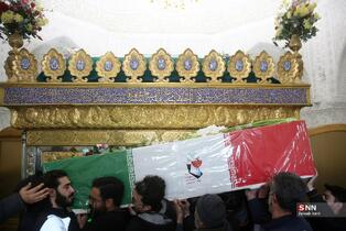 تشییع پیکر شهید راستینه از شهدای اغتشاشات در قم