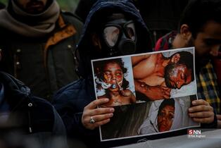 تجمع  دانشجویان مقابل سفارت آلمان