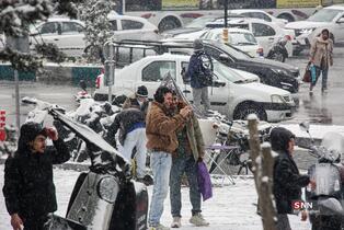 بارش برف در شمال شهر پایتخت